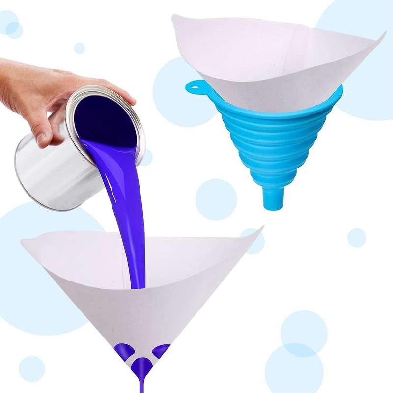 300 Pcs Paint Filters with 100 Micrometre Nylon Mesh Filter Screen