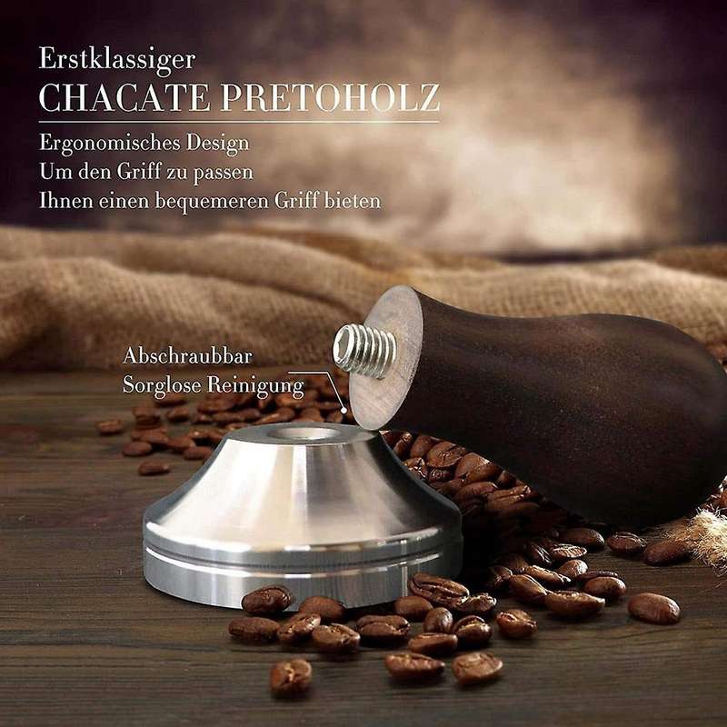 51mm Stainless Steel Coffee Tamper, Including Tamper Mat, Milk Jug