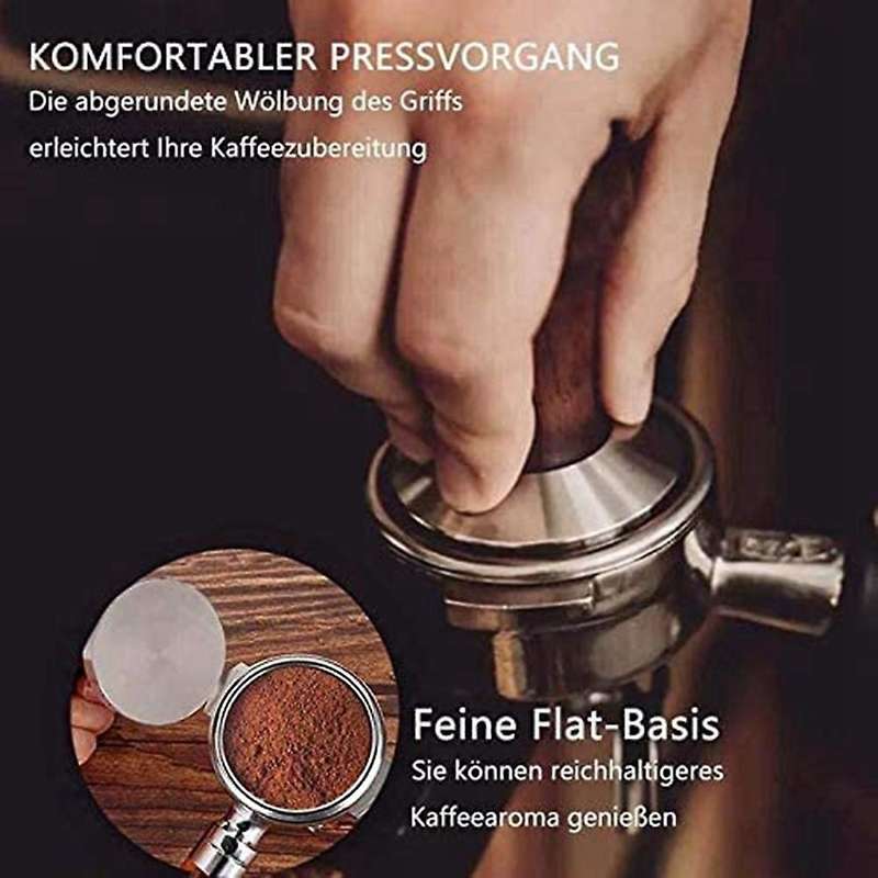 51mm Stainless Steel Coffee Tamper, Including Tamper Mat, Milk Jug