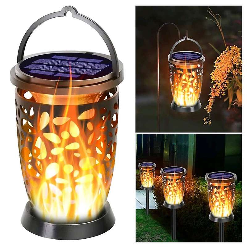 96led Solar Torch Dance Flicker Flame Light Garden Yard Lawn Decor