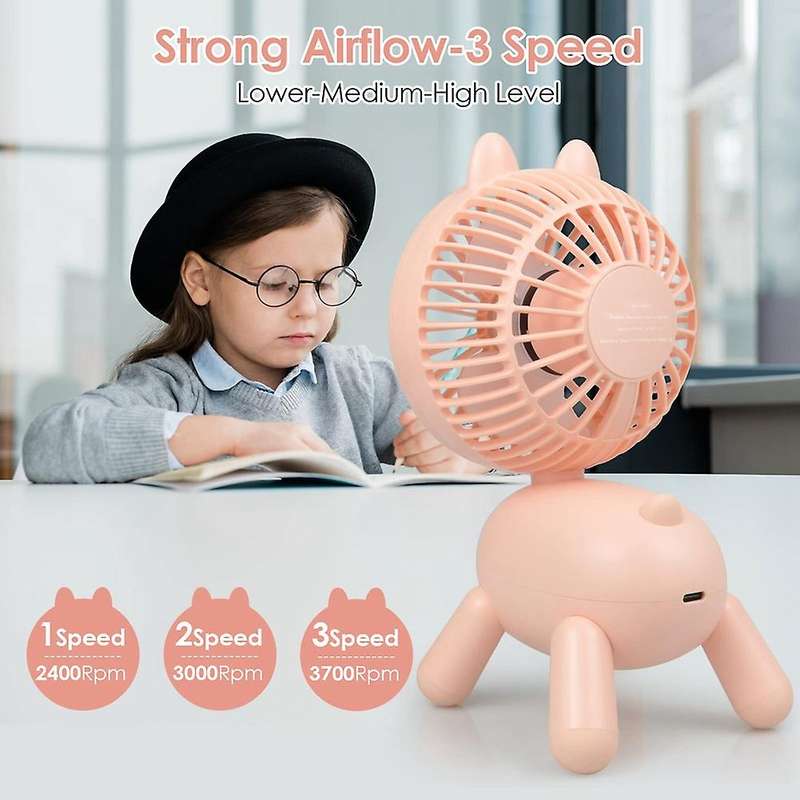 Portable Rechargeable Mini Fan Rotatable Table Usb Desktop Fan