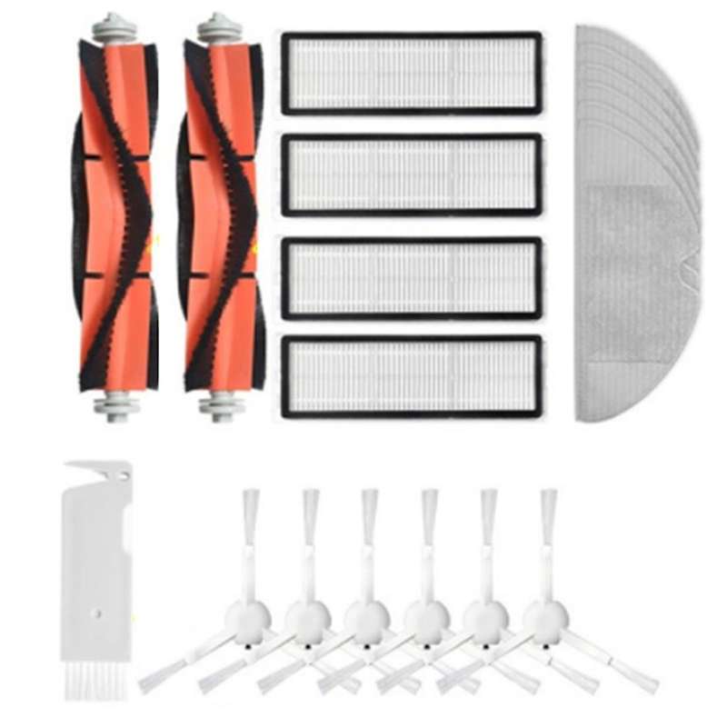 1set Main Roller + Side Brush + Hepa Filter + Mopping Cloth