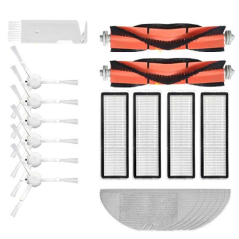 1set Main Roller + Side Brush + Hepa Filter + Mopping Cloth