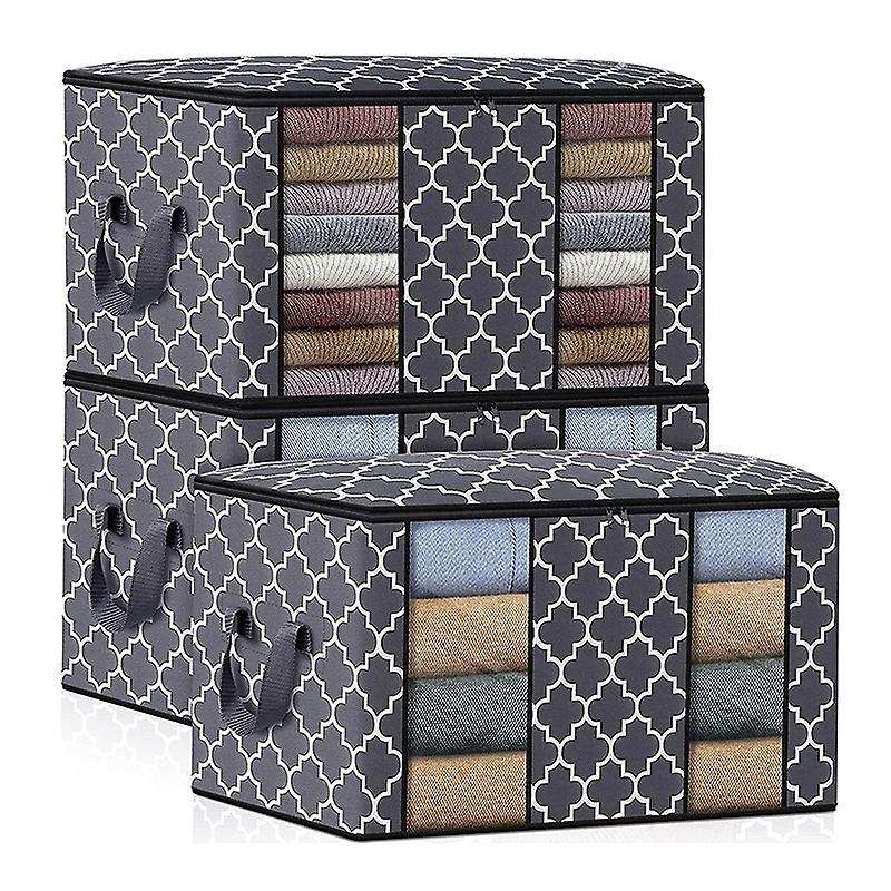 Clothes Storage Bag (3pcs/100 Liters) with Handle &transparent Window