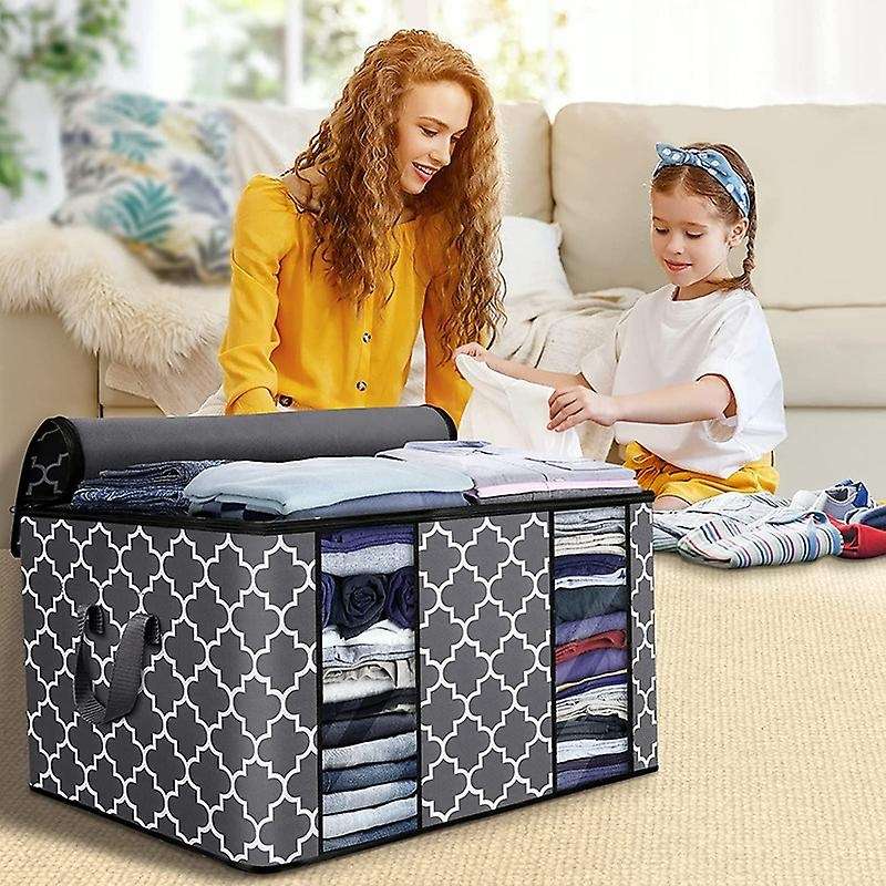 Clothes Storage Bag (3pcs/100 Liters) with Handle &transparent Window