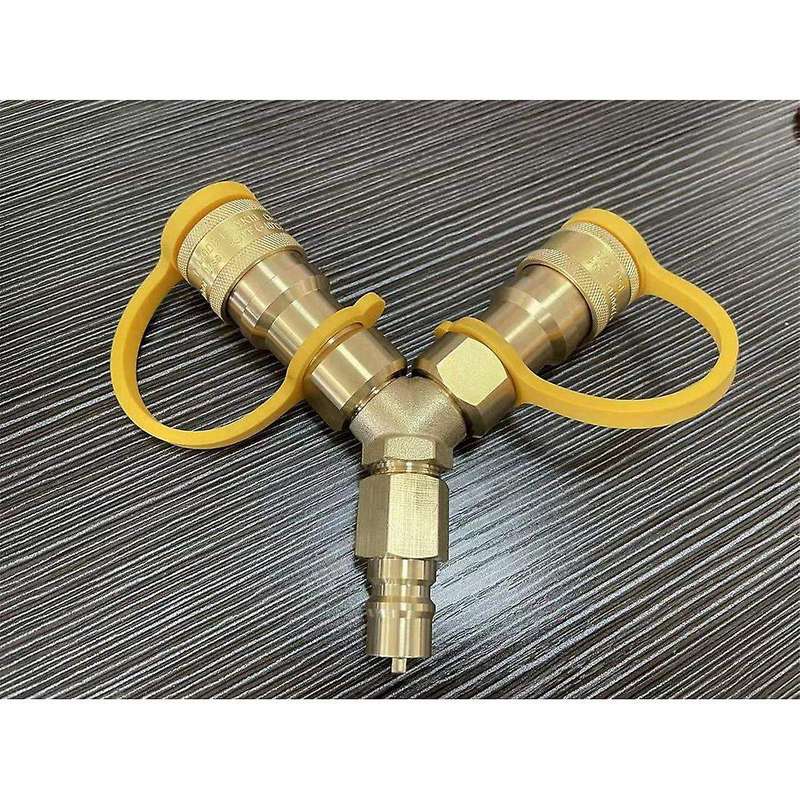 3/8 Inch Y-splitter Quick Connect/disconnect Adapter for Natural Gas