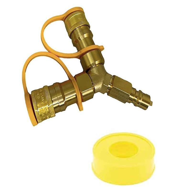 3/8 Inch Y-splitter Quick Connect/disconnect Adapter for Natural Gas