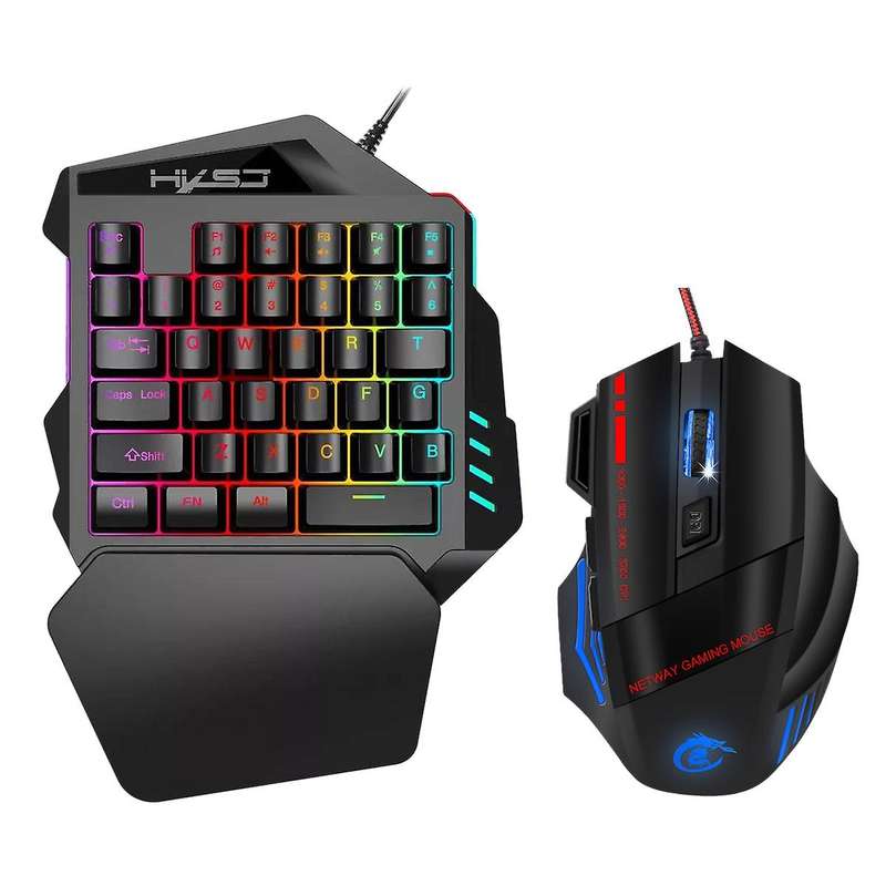 V100+a907 for Pubg Keyboard Mouse Set 35 Keys Mini Usb Wired Keyboard