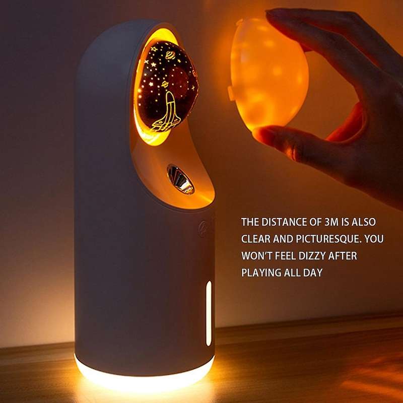 300ml Projector Wireless Air Humidifier Usb Ultrasonic Cool White