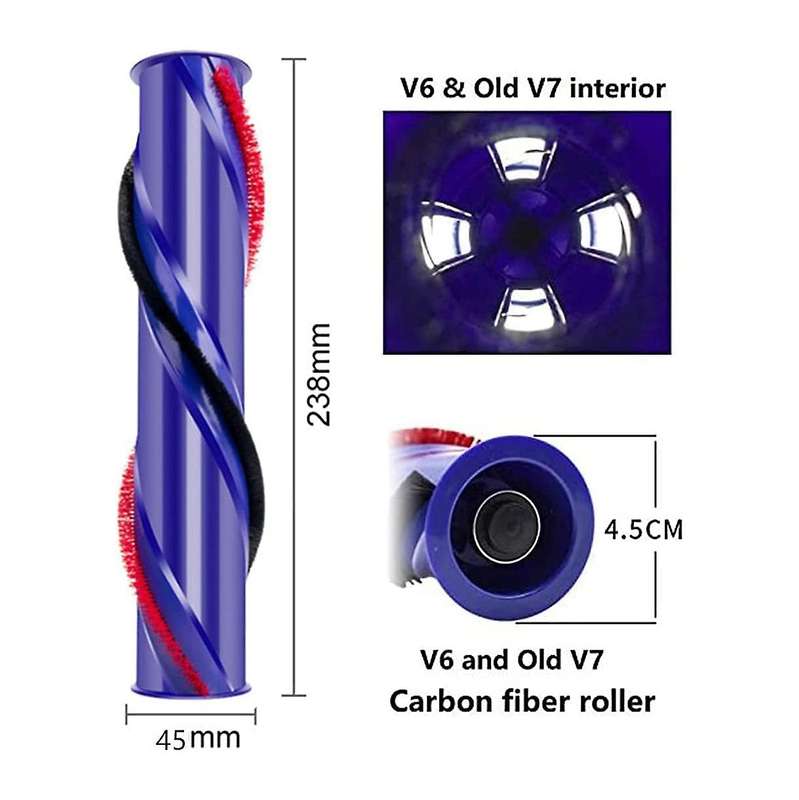 For Dyson V7 Handheld Vacuum Cleaner Hepa Filter Roller Brush Head
