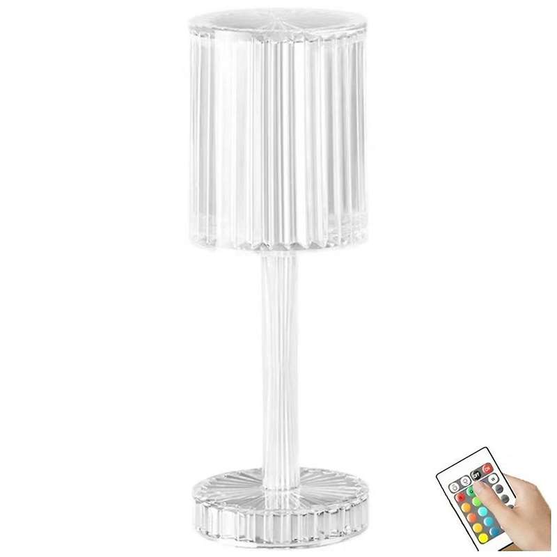 16 Colors 3d Diamond Acrylic Small Table Lamp with Remote Control