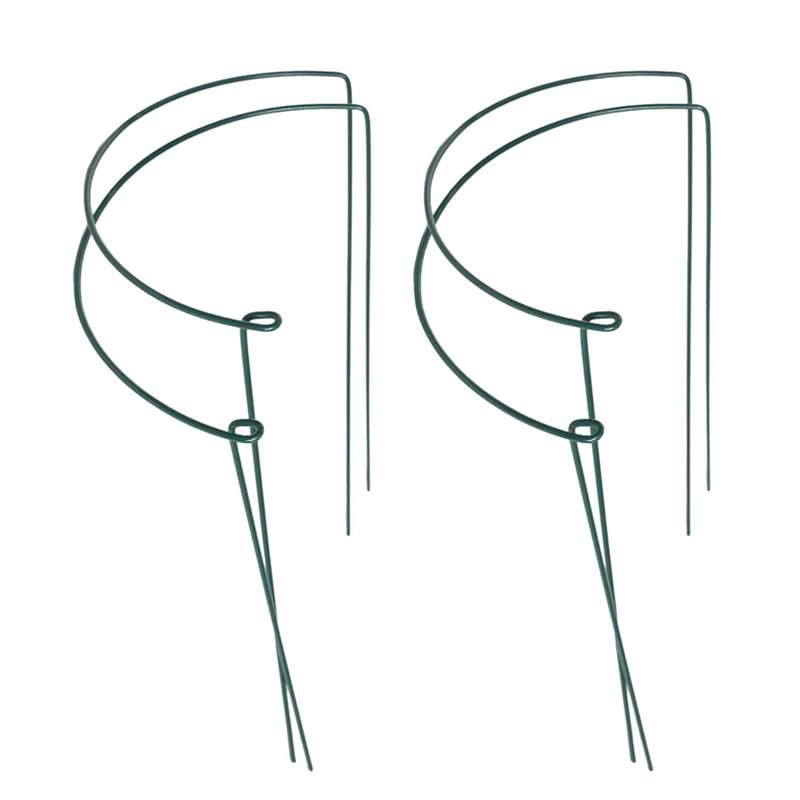 4 Pcs Plant Support Stakes Ring Cage Metal Garden Plant Stake