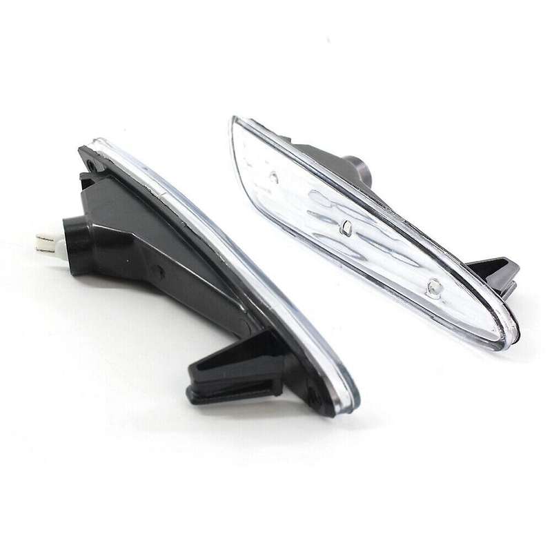 Left&right Led White Side Marker Light Bumper Turn Signal Lamps