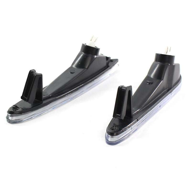 Left&right Led White Side Marker Light Bumper Turn Signal Lamps
