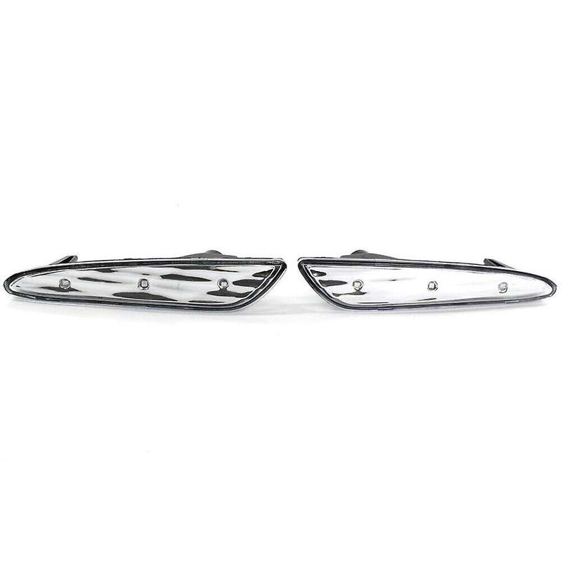 Left&right Led White Side Marker Light Bumper Turn Signal Lamps