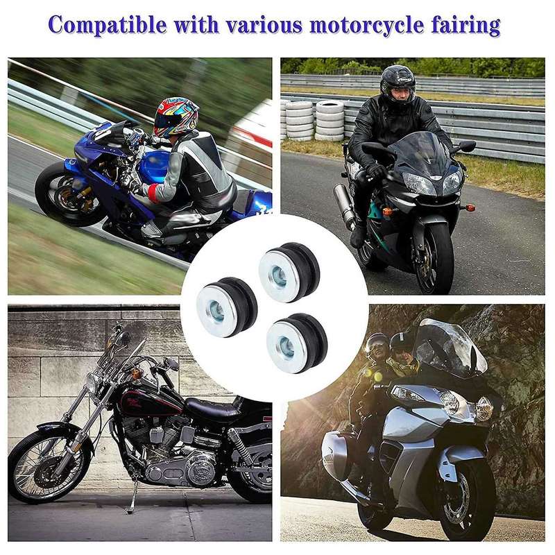 100pcs Rubber Grommets Gasket Bolt Parts for Honda Yamaha Suzuki