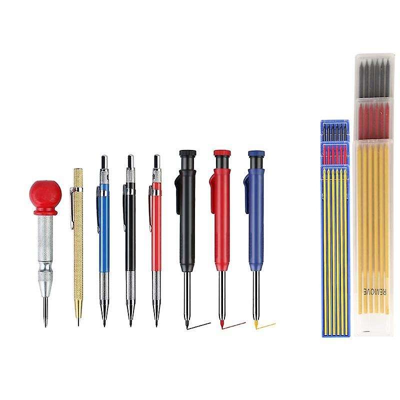 6 Pack Mechanical Carpenter Pencils Set, Carbide Scribe Tool