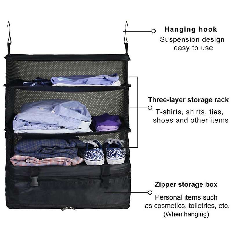 Storage Cabinets Hanging Wardrobe Linenette 3 Layers Space Saver Home