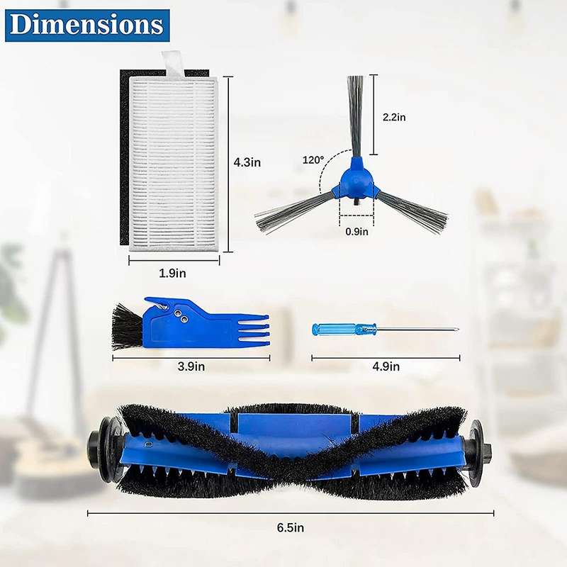 Replacement Parts Robot Vacuum Cleaner Accessory, 24 Pack