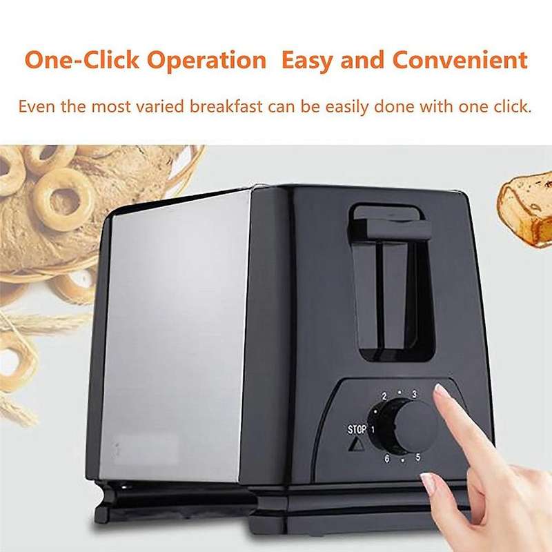 Toaster 2 Slice Stainless Steel Toaster Automatic Toaster Us Plug