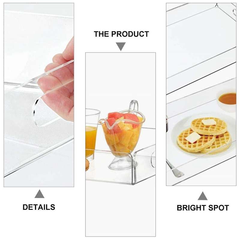 Transparent Acrylic Tray Acrylic Snack Plate Storage Plate Towel Tray