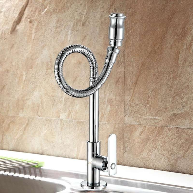 360rotatable Flexible Chrome Rinsing Shower Swivel Kitchen Tap Brass