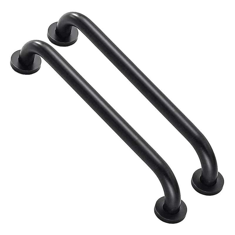2 Pack Black Shower Grab Bar Anti Slip Support Assist Bath Handle