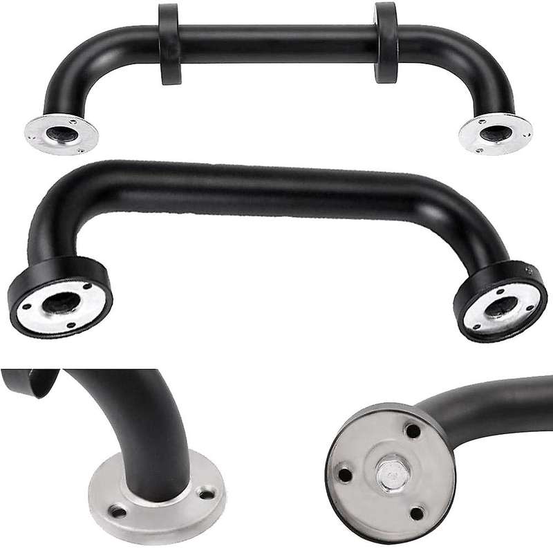 2 Pack Black Shower Grab Bar Anti Slip Support Assist Bath Handle