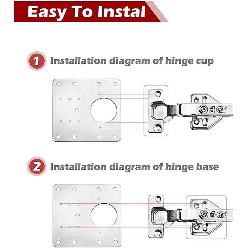 20pcs Hinge Repair Kit, Cabinet Hinge Repair Plate