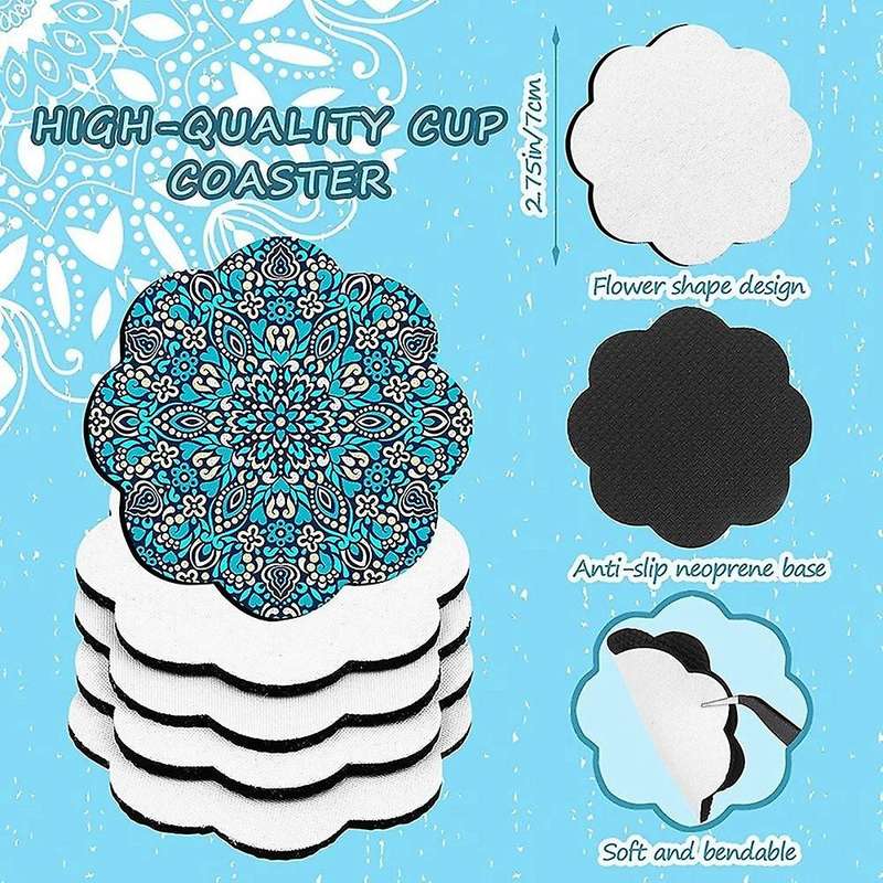 Sublimation Blank Coasters Heat Transfer Cup Coasters for Diy Craft