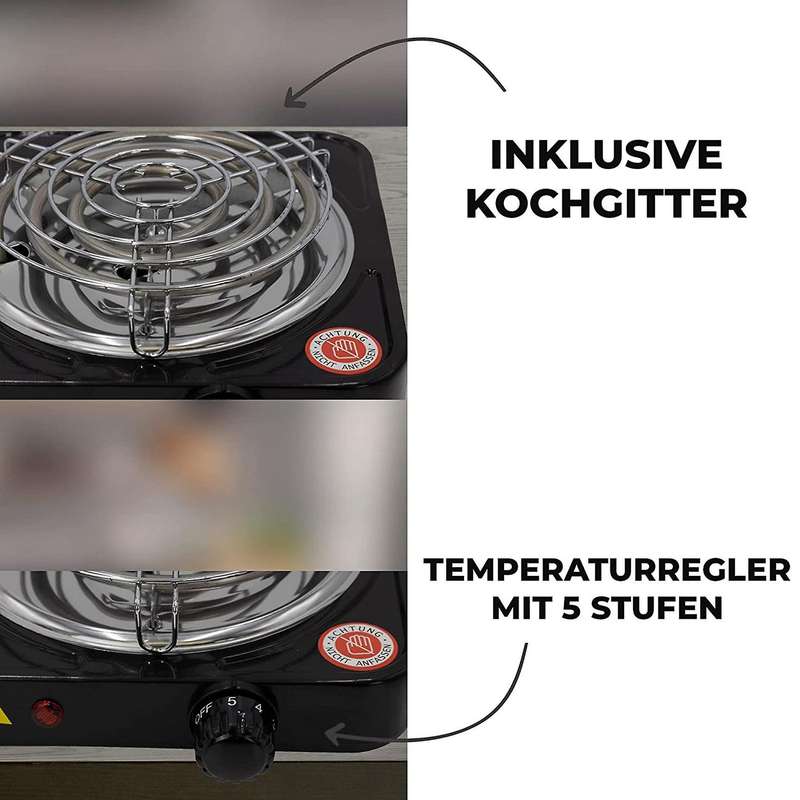 Premium Electric Single Hob 1000w-5 Power for Office,home Eu Plug