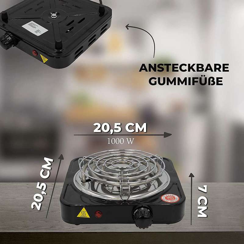 Premium Electric Single Hob 1000w-5 Power for Office,home Eu Plug