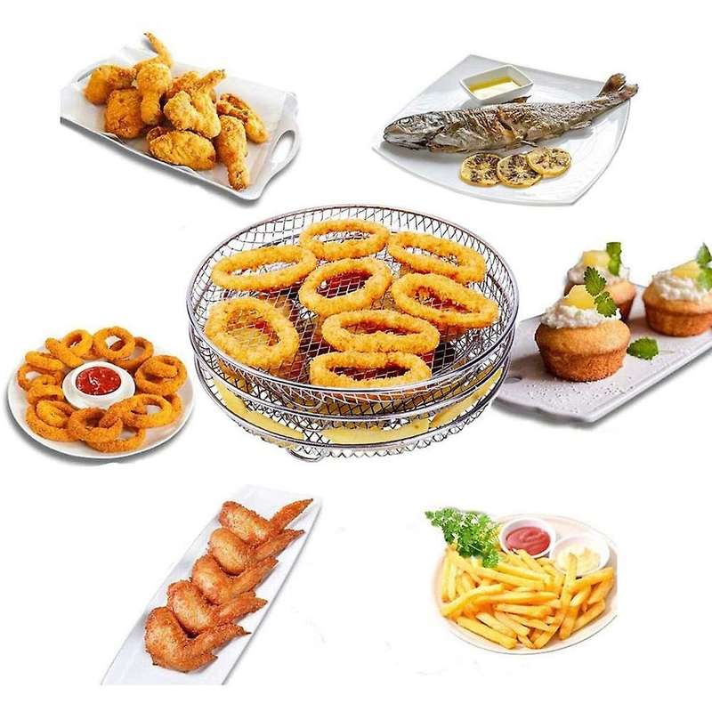Air Fryer Rack Three Stackable Racks for Gowise Phillips Cozyna Ninja