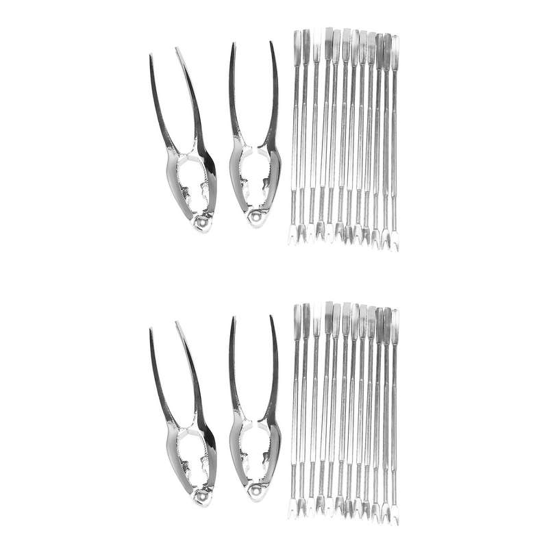 Lobster Crackers and Picks Set, Stainless Steel 14 Pcs