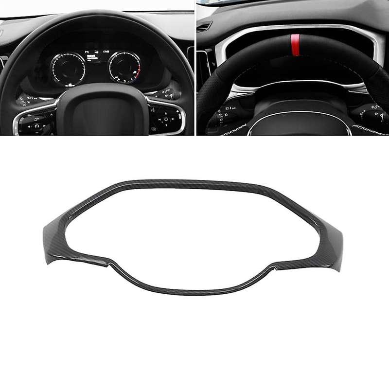 Car Dashboard Instrument Panel Screen Frame Cover Kit Carbon Fiber