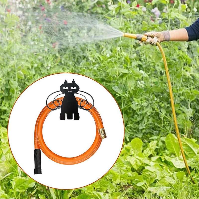 Water Pipe Holder Cat Shape Storage Rack Universal for Outdoor Garden