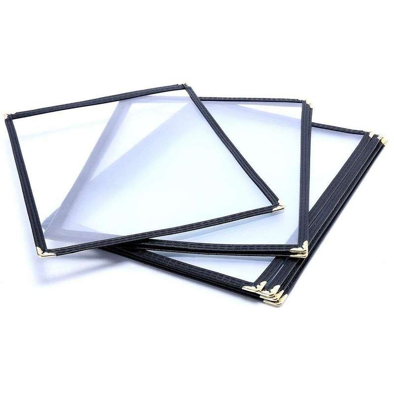 10 Pack Of Menu Covers - Single Page, 2 View,fits 8.5 X 11 Inch Paper