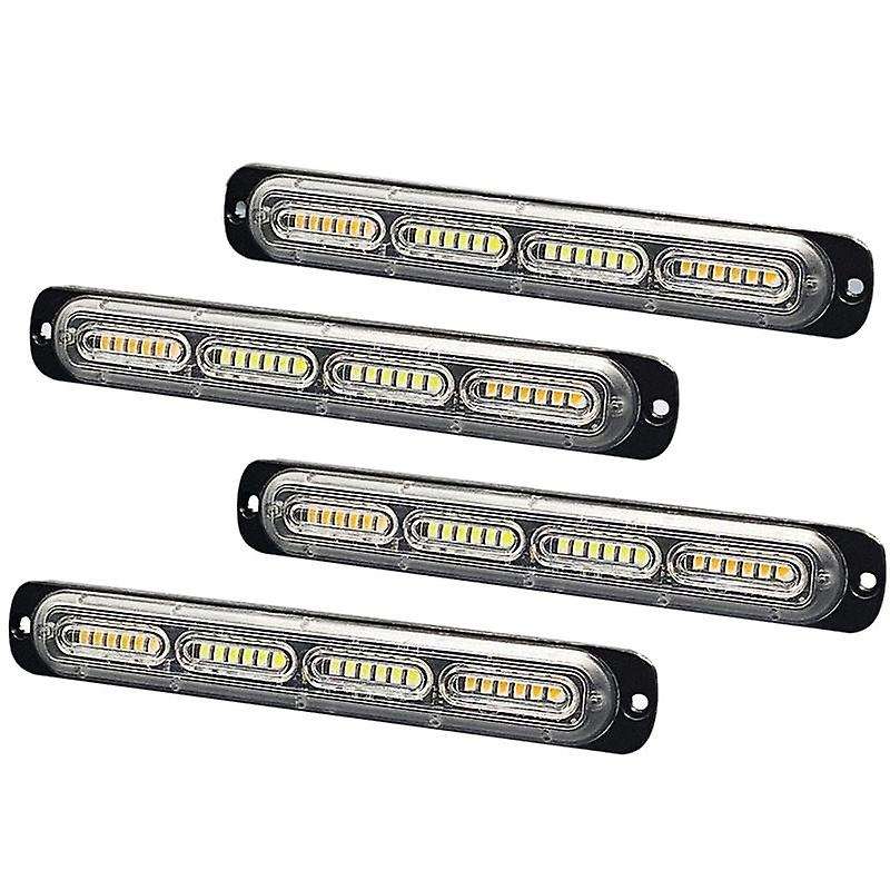 Emergency Strobe Light 24-led Amber White for Off Road Firefighter