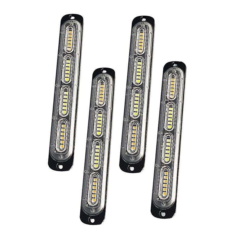 Emergency Strobe Light 24-led Amber White for Off Road Firefighter