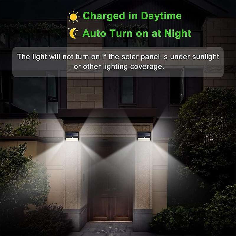 Solar Lights, 318 Led Solar Lights Motion Sensor, 270 Lighting,2pack