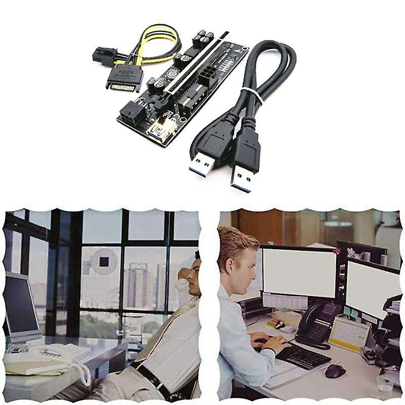 Ver010s Plus Pcie Adapter Card Pcie 1x to 16x Usb 3.0 Data Cable,3pc