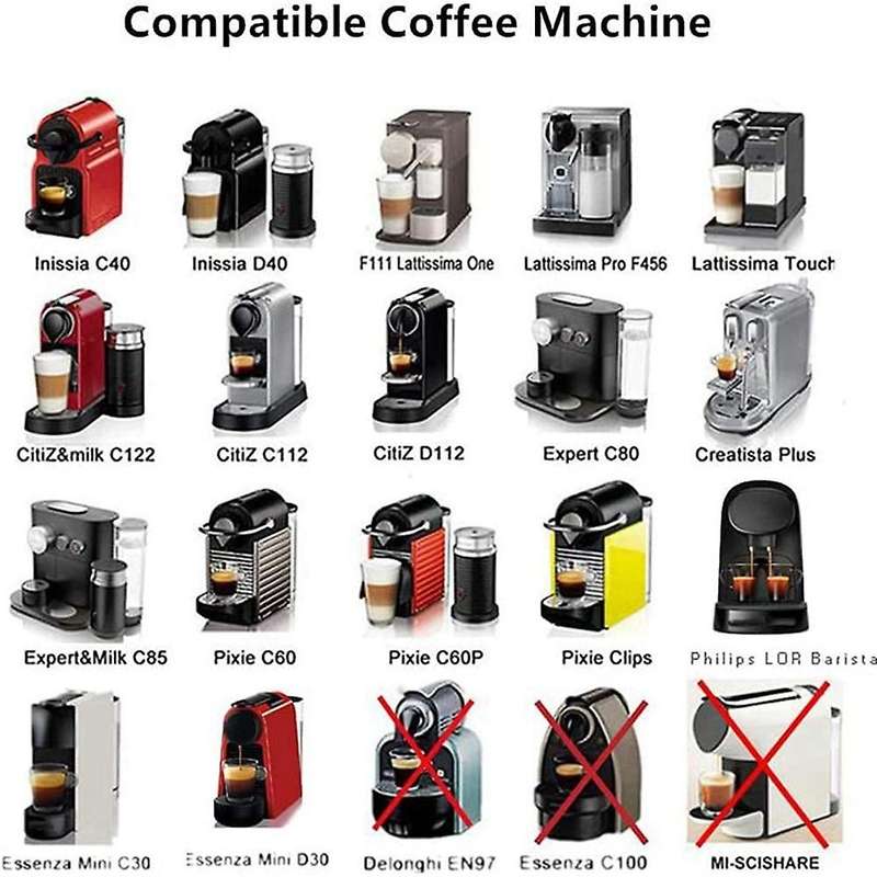 2 Pcs Refillable Coffee Capsules Stainless Steel for Nespresso