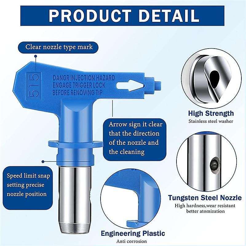 10 Piece Airless Paint Sprayer Nozzle Sprayer Tip Guard and Filter