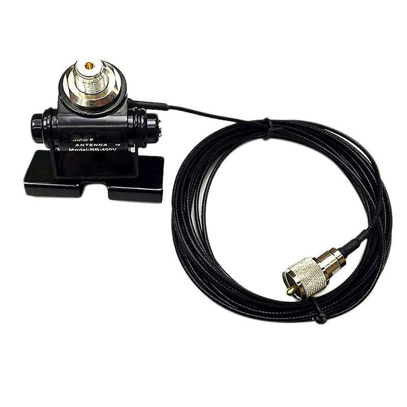 Walkie-talkie Car Antenna Clip Edge Rb400v Black Coaxial Cable Feeder