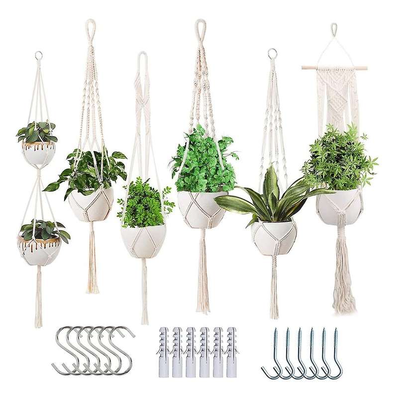 Plant Hangers 6 Pack Hanging Plant Holders Indoor Hanging for Indoor