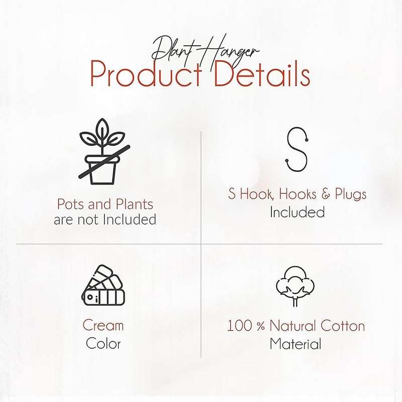 Plant Hangers 6 Pack Hanging Plant Holders Indoor Hanging for Indoor