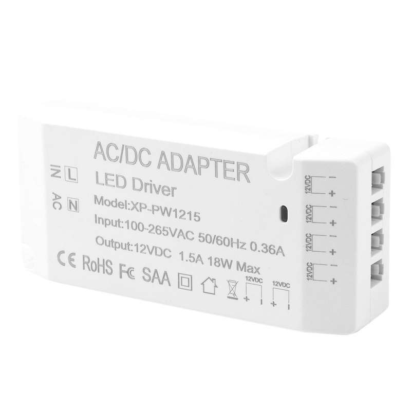 6pcs Under Cabinet Light 12v 2.5w with Switch, Eu Plug White