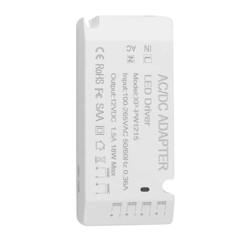 6pcs Under Cabinet Light 12v 2.5w with Switch, Eu Plug White
