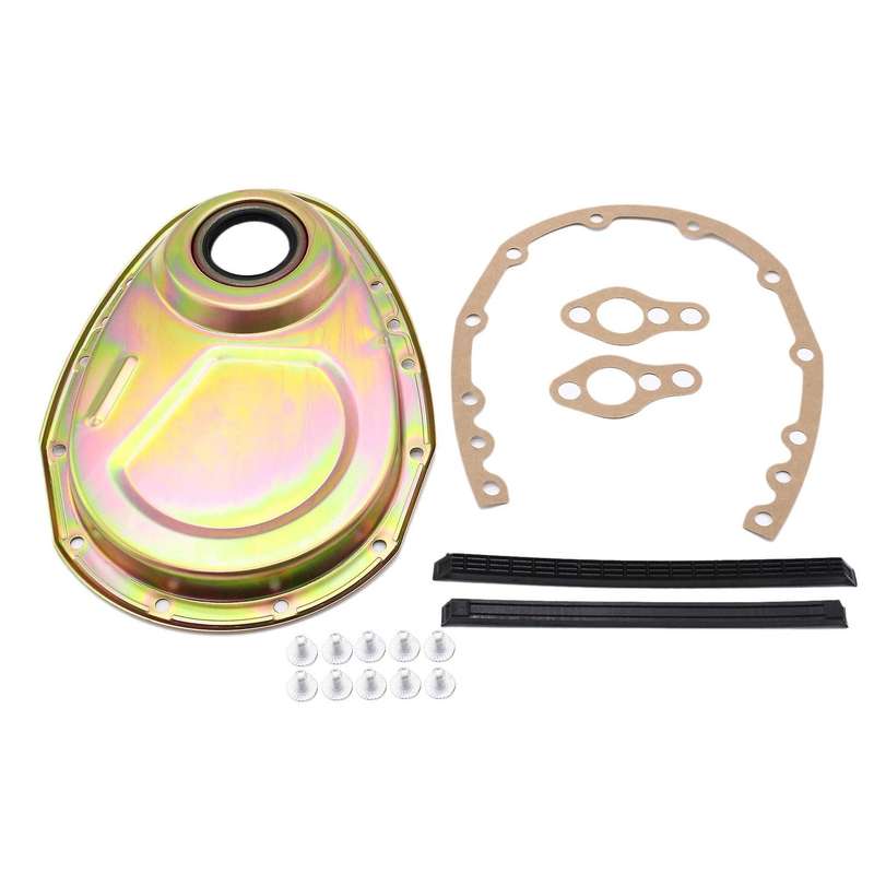 Engine Timing Chain Cover Kit Gasket Seal Bolts for Chevy Sbc Engines
