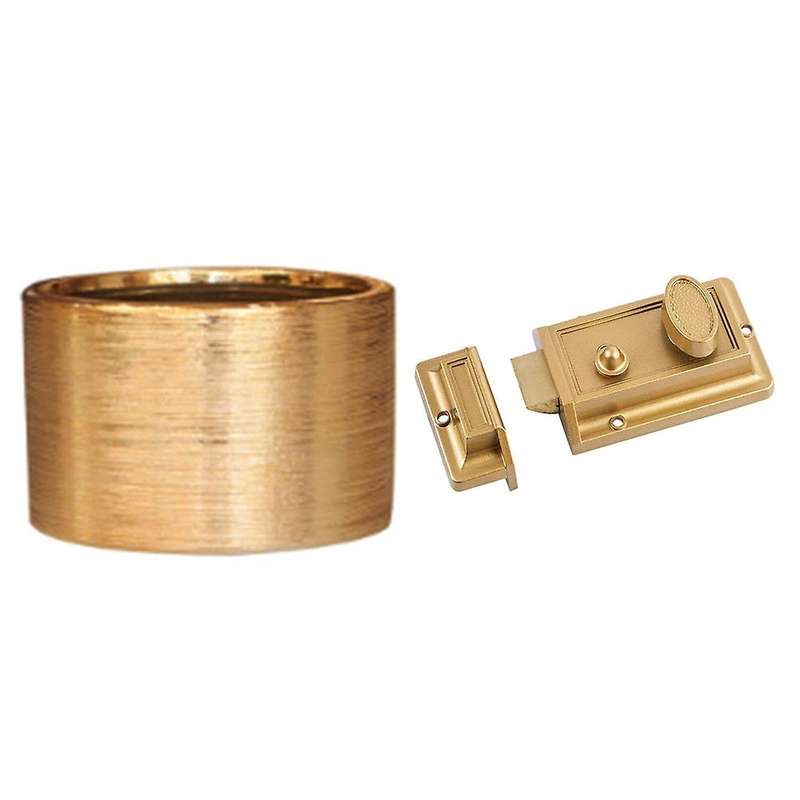 Zinc Cylinder Deadbolt Latch Lock for Night Gate Door Entrance,gold